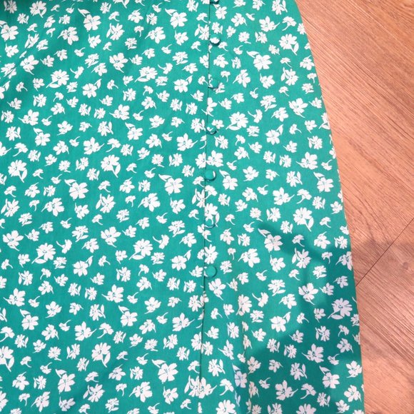 ASOS DESIGN midi tea dress green and white floral - Picture 11 of 14